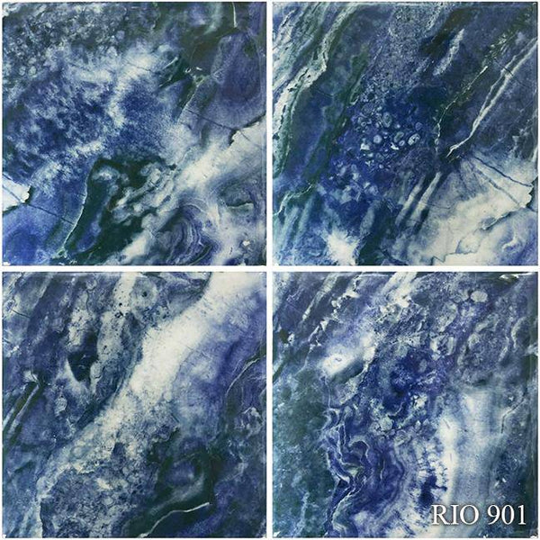 Rio Persian Blue 6x6 Pool Tile Series - tilestate