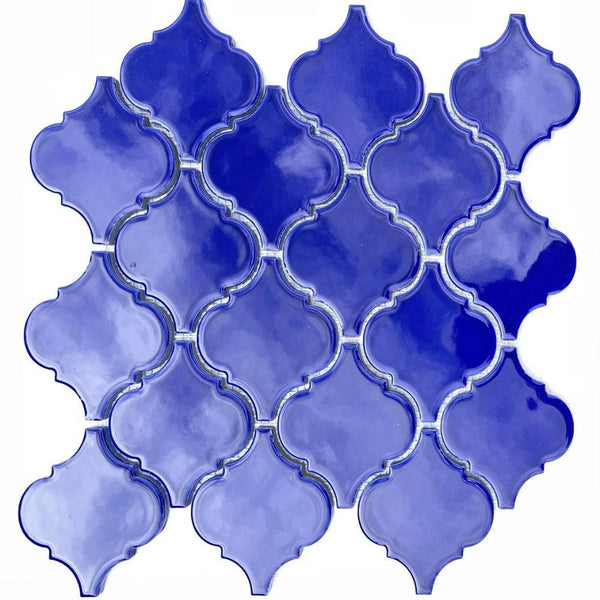 Cobalt Blue Arabesque Porcelain Tile - tilestate