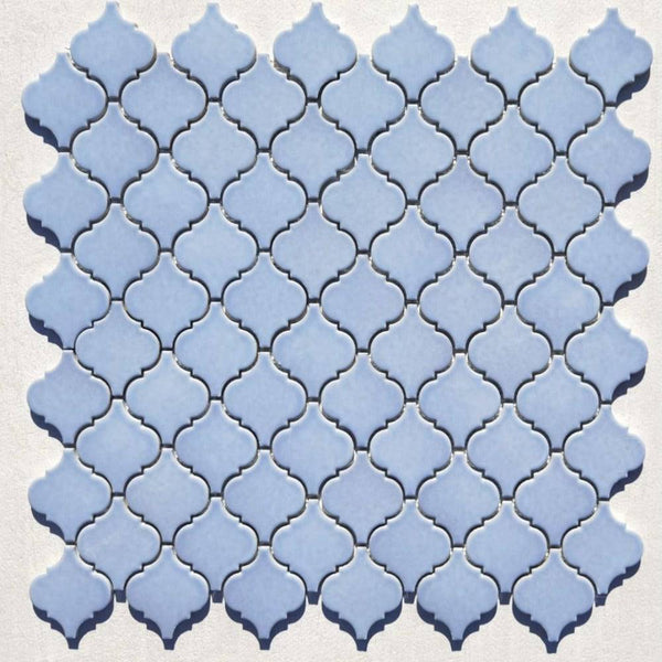 Light Blue Arabesque Porcelain Tile - tilestate