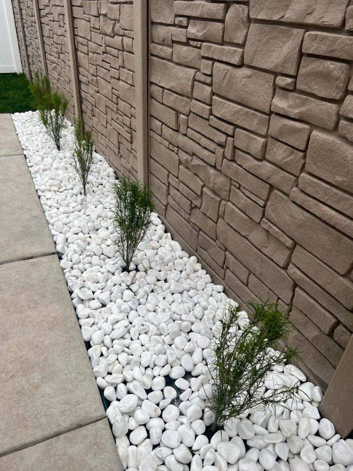 White Natural Rainforest Pebble Stone 1 to 2 inches - 1500 LBS - tilestate