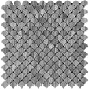 Bardiglio Marble Fan Shape Polished Mosaic Tile - tilestate