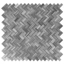 Bardiglio Marble 1x2 Herringbone Polished Mosaic Tile - tilestate