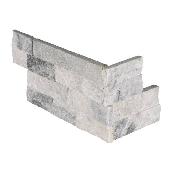 Alaska Gray 6x18 Stacked Stone Ledger Corner - tilestate
