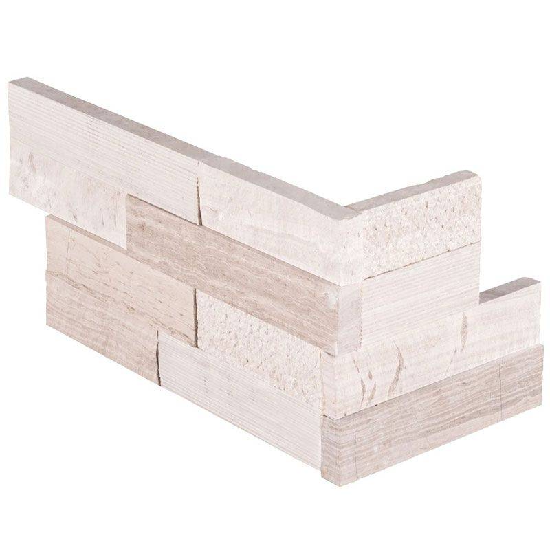 6x18 Haisa Light (White Oak) Marble 6x18 3D Multi Design Stacked Stone ...