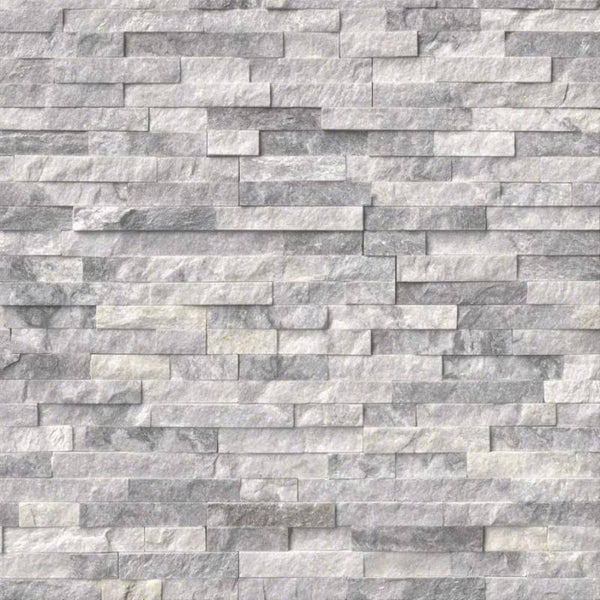 Alaska Gray 6x24 Stacked Stone Ledger Panel For Outdoor Wall and Fire Place - tilestate