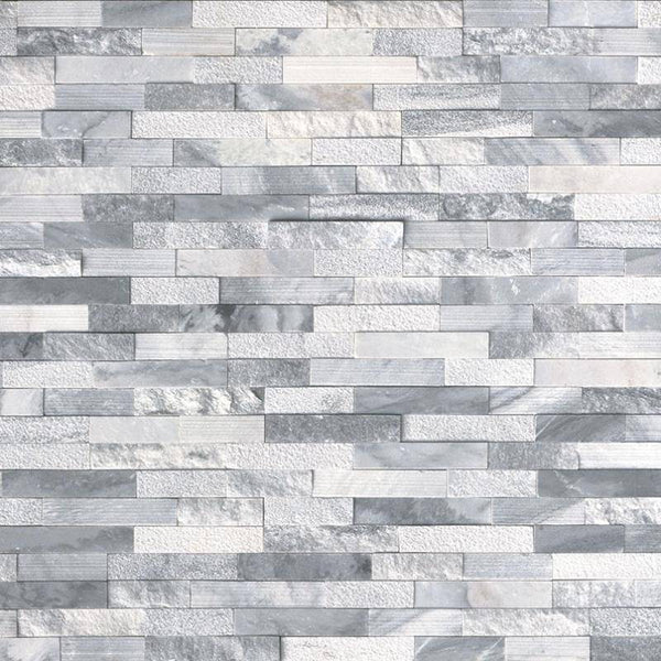 Alaska Gray Multi Finish 6x24 3D Stacked Stone Ledger Panel For Outdoor Wall and Fire Place - tilestate
