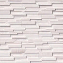 Arctic White Marble 6x24 3D Stacked Stone Ledger Panel For Outdoor and Indoor Wall - tilestate