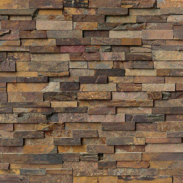 California Gold 6x24 Stacked Stone Ledger Panel - tilestate