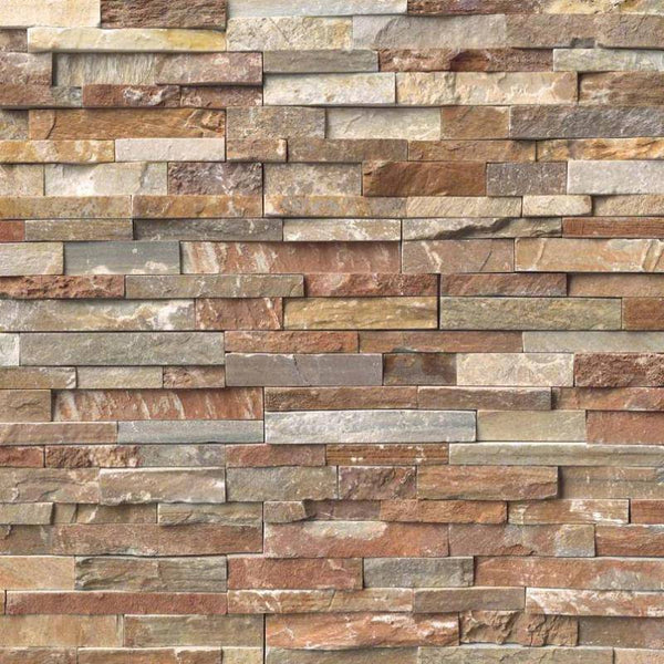 Golden White 6x24 Stacked Stone Ledger Panel - tilestate