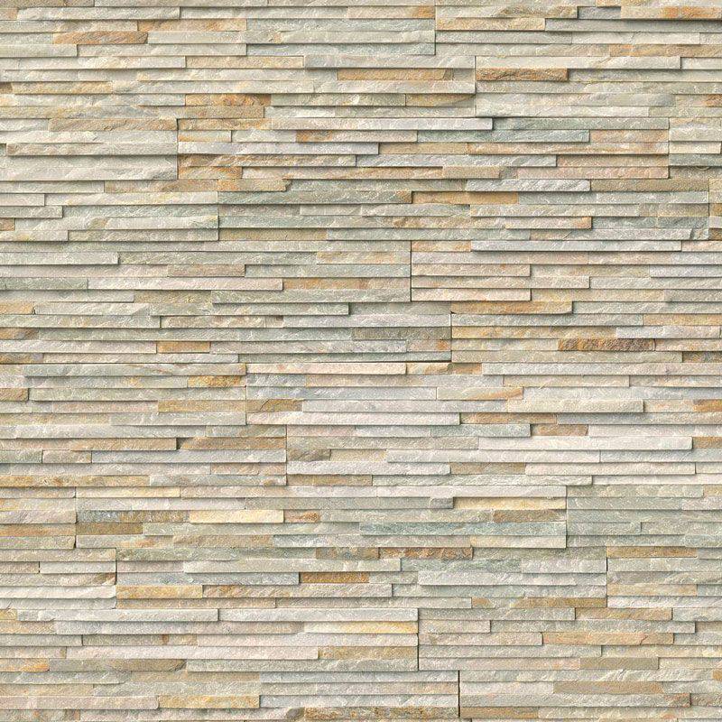 Honey Gold 6x24 Pencil Stacked Stone Ledger Panel - tilestate