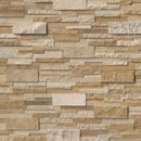 Ivory & Noce Travertine Multi Blend 6x24 Stacked Stone Ledger Panel - tilestate