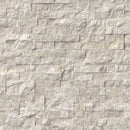 Silver Gray Marble 6x24 Split Face Stacked Stone Ledger Panel - tilestate