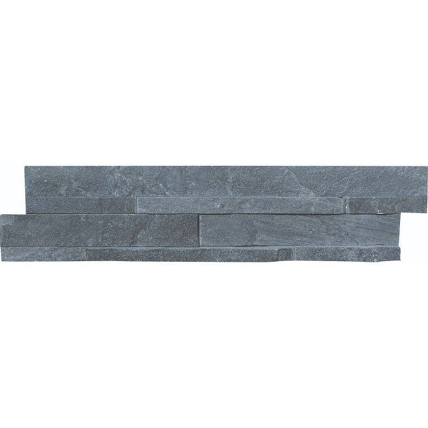 Titanium Quartzite 6x24 Stacked Stone Ledger Panel - tilestate