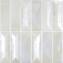Allure White Rectangular Glass Mosaic Tile For Kitchen Backsplash and Shower Wall - tilestate
