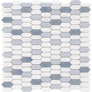AMMOS Thassos, Blue Celeste, Azul Macauba Mix Mosaic Tile For Kitchen Backsplash, Shower Wall and Bathroom Floor - tilestate