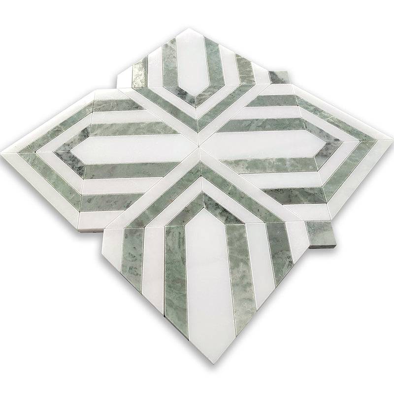 CELBRIDGE Mint Green, Paper Onyx Mix Mosaic Tile - tilestate