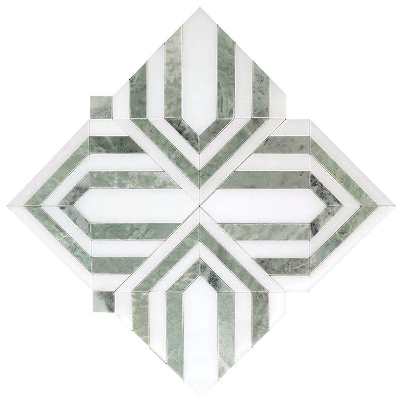 CELBRIDGE Mint Green, Paper Onyx Mix Mosaic Tile - tilestate