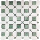 DERRY Mint Green, Thassos Mosaic Tile - tilestate