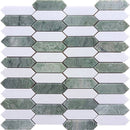 DUBLIN Mint Green, Thassos Mix Mosaic Tile - tilestate