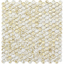 GLAMOUR RONDA ANTIQUE GOLD Glass Mosaic Tile - tilestate