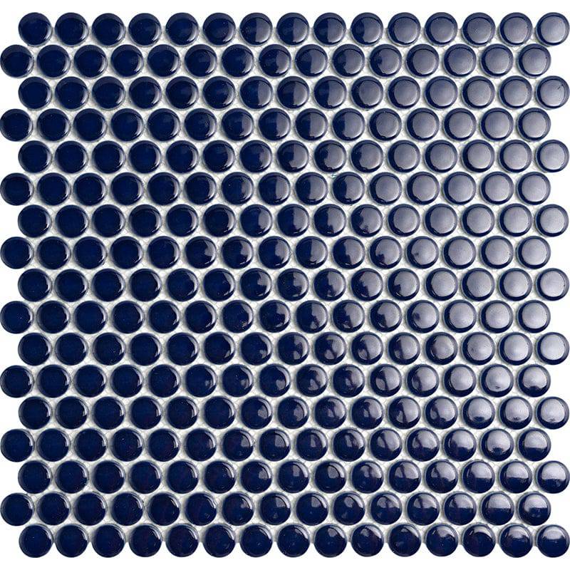 MIDNIGHT STARDUST PENNY ROUND MOSAIC TILE - tilestate