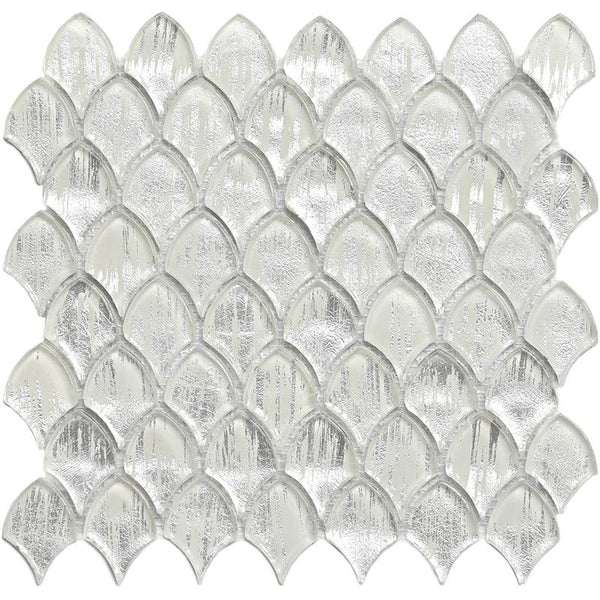 SCALE ANTIQUE SILVER GLASS MOSAIC TILE - tilestate