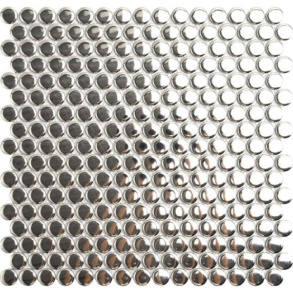 SILVER STAR PENNY ROUND MOSAIC TILE - tilestate