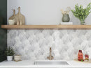 SILVIA Danba White, Shell, Glass Mix Mosaic Tile - tilestate
