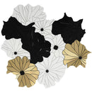 SUIKO Nero Marquina, Thassos, Brass Mix Mosaic Tile - tilestate