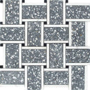 TORCELLO Terrazzo, Dolomite, Black Limestone Mix Mosaic Tile - tilestate