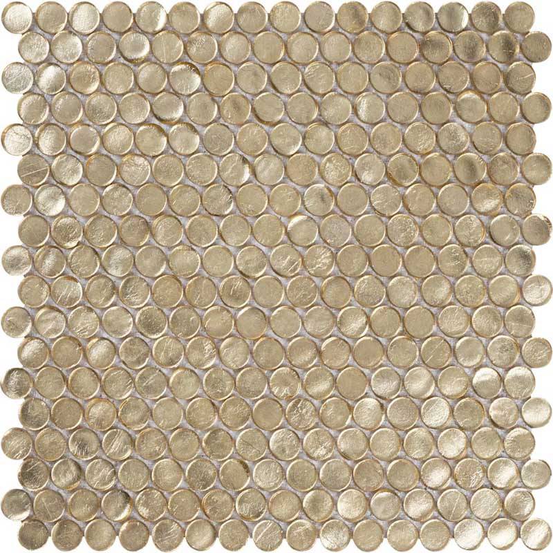 GLAMOUR RONDA GOLD Glass Mosaic Tile - tilestate