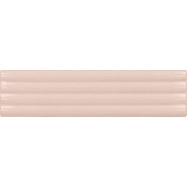 Ridge Pink Deco Gloss 2x8 Ceramic Tile - tilestate