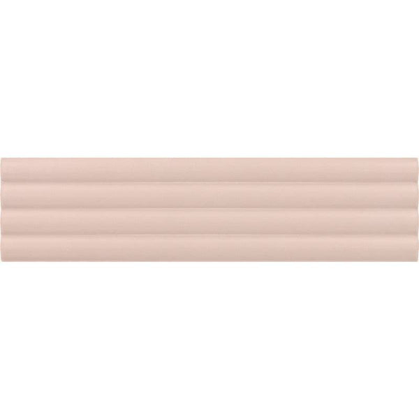 Ridge Pink Deco Matte 2x8 Ceramic Tile - tilestate
