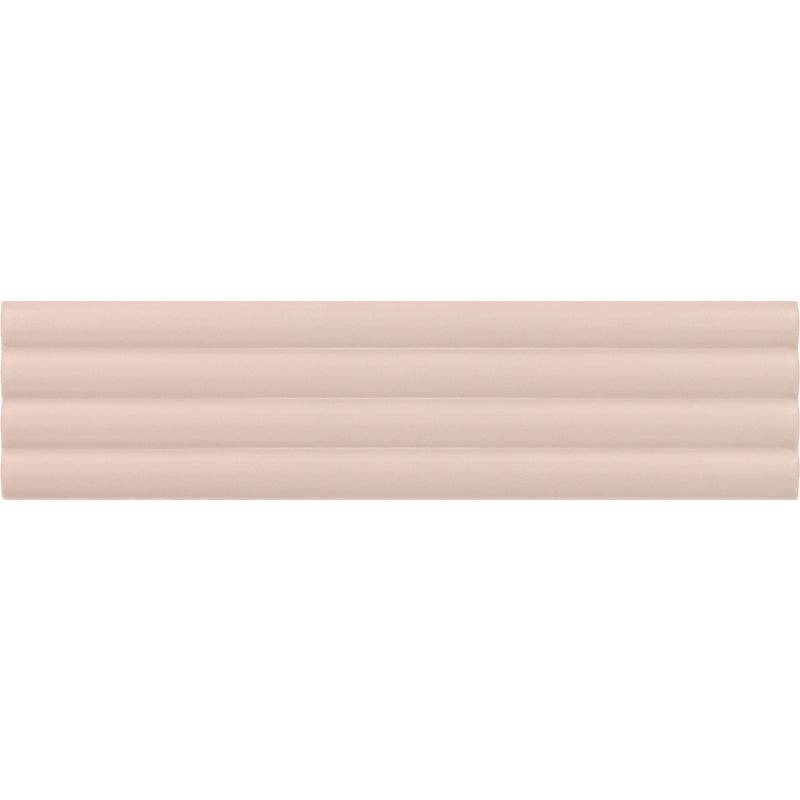 Ridge Pink Deco Matte 2x8 Ceramic Tile - tilestate
