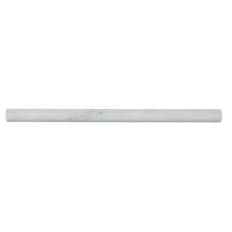 Asian Statuary (Oriental White) Marble 1/2x12 Honed Pencil Liner - tilestate