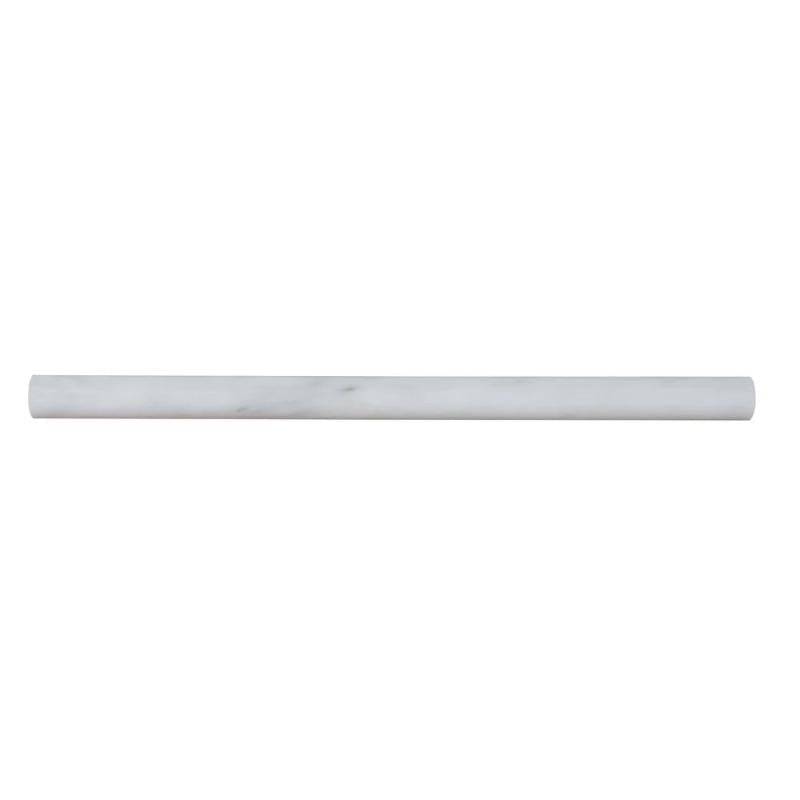Asian Statuary (Oriental White) Marble 1/2x12 Polished Pencil Liner - tilestate
