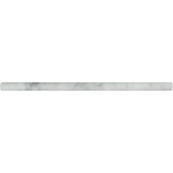White Carrara Marble 1/2x12 Polished Pencil Liner - tilestate