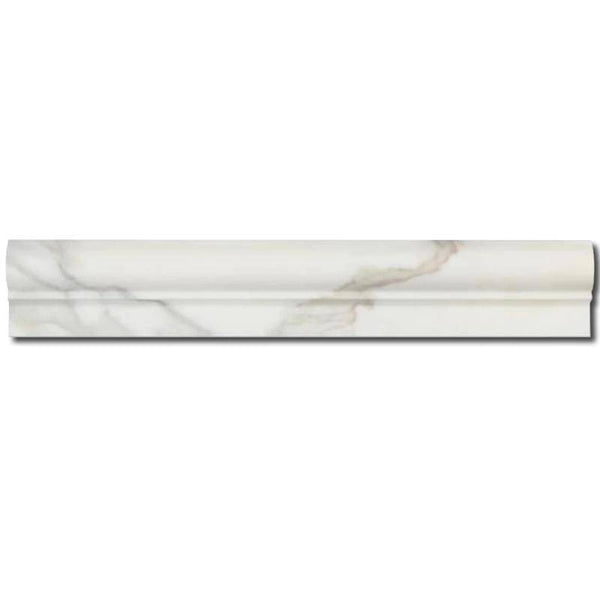 Calacatta Gold Marble 2x12 1 Step Chairrail Honed Liner - tilestate