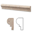 Ivory Travertine 2x12 Ogee-1 Chairrail Liner - tilestate