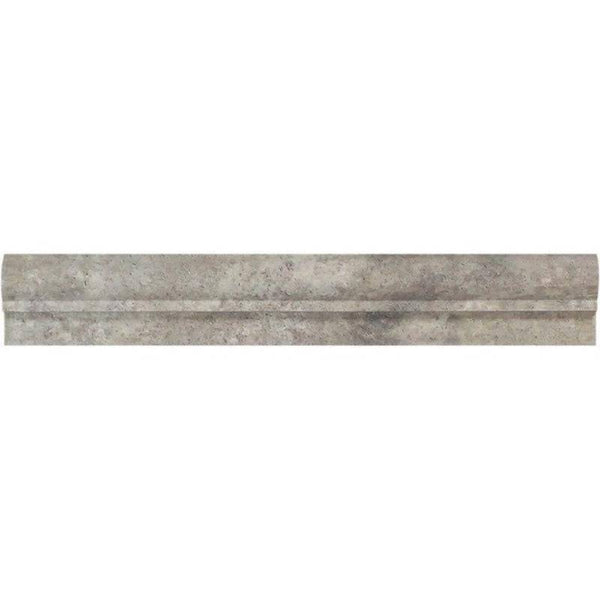 Silver Travertine 2x12 1 Step Chairrail - tilestate