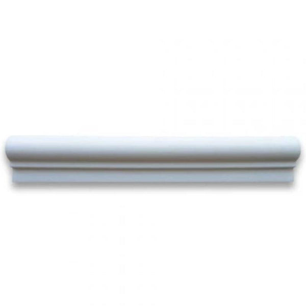 Thassos White Marble 2x12 Polished 1 Step Chairrail - tilestate