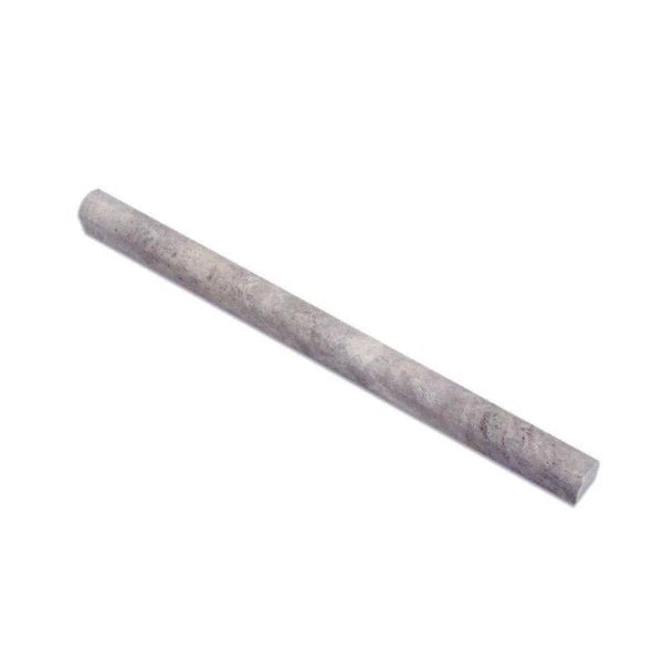 Silver Travertine 3/4x12 Pencil Liner - tilestate