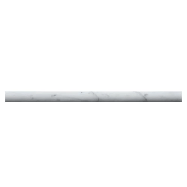 White Carrara Marble 3/4x12 Honed Pencil Liner - tilestate