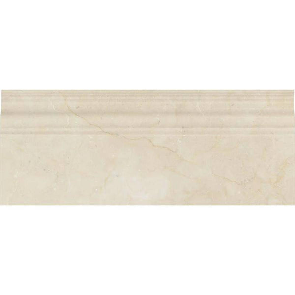 Crema Marfil Marble 4 3/4x12 Polished Baseboard Molding - tilestate