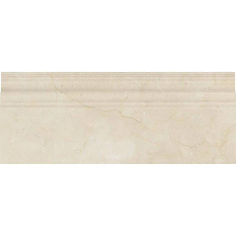 Crema Marfil Marble 4 3/4x12 Polished Baseboard Molding - tilestate