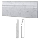 White Carrara Marble 4 3/4x12 Honed Baseboard Molding - tilestate