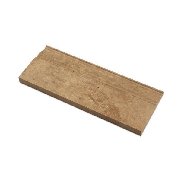 Noce Travertine 5x12 Honed Baseboard Molding - tilestate