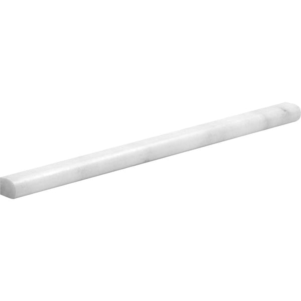 Bianco Caldo Marble 1/2x12 Polished Pencil Liner - tilestate