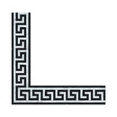 Bianco Carrara Polished Marble Greek Key Corner (Carrara w/ Black) - tilestate