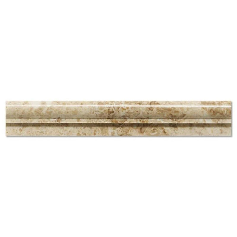 Cappuccino Marble 2x12 1 Step Chairrail Polished Liner - tilestate